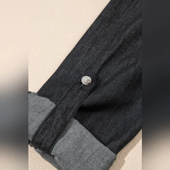 Denim Daydream Buttoned Shirt - Black - Picture 5 of 8